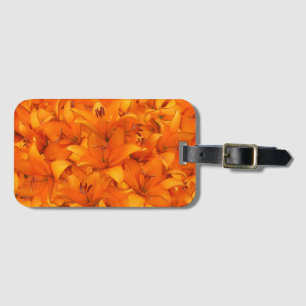 Blumen-Foto-orange Garten-Lilien Gepäckanhänger