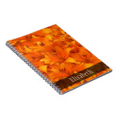 Blumen-Foto-orange Garten-Lilien irgendein Name Notizblock (Rechte Seite)