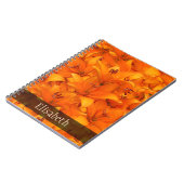 Blumen-Foto-orange Garten-Lilien irgendein Name Notizblock (Linke Seite)