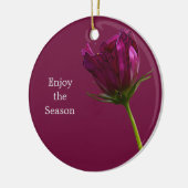 Blumen-Foto-Ornament Keramik Ornament (Links)