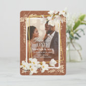 Blumen-Foto Save-the-Date  Einladung (Stehend Vorderseite)