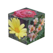 Blumen-Foto-Würfel Würfel (Vorderseite Schrägansicht)