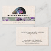 Blumen | Fotograf Camera Lens Visitenkarte (Vorne/Hinten)