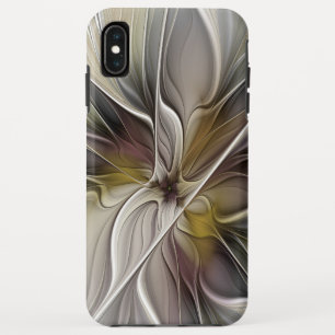 Blumen-Fraktal, Fantasie-Blume mit Erdtönen Case-Mate iPhone Hülle