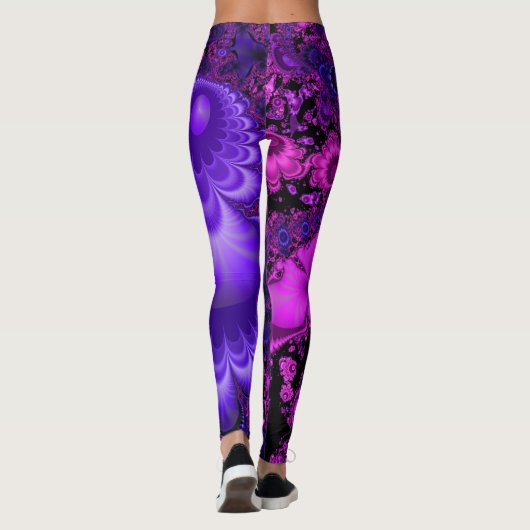 Blumen-Fraktal-Leggings Leggings (Rückseite)