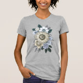 Blumen Frauen Elegante Sonnenblume Bouquet T-Shirt (Vorderseite)