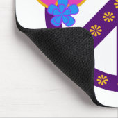 Blumen-Friedenssymbol Mousepad (Ecke)