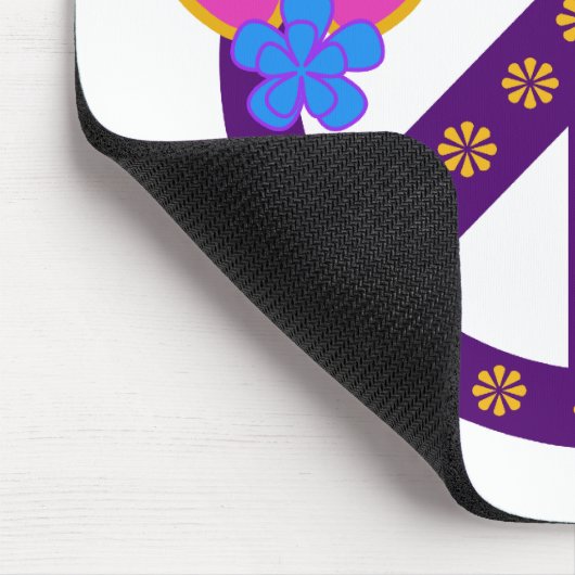 Blumen-Friedenssymbol Mousepad (Ecke)