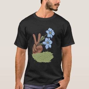 Blumen-Friedenszeichen, das Liebe und Freundlichke T-Shirt