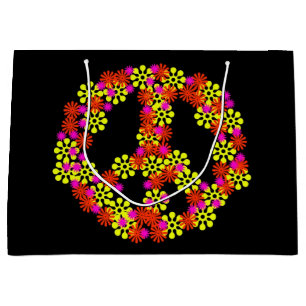 Blumen-Friedenszeichen Große Geschenktüte