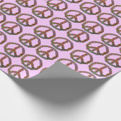 Blumen-Friedenszeichen-Symbol Geschenkpapier (Ecke)