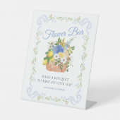 Blumen frisch vom Markt Bauer Blume Bar Sockelschild (Vorderseite)