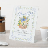 Blumen frisch vom Markt Bauer Blume Bar Sockelschild (In SItu)