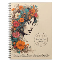 Blumen Frisör Salon Notizbuch – Geschäft