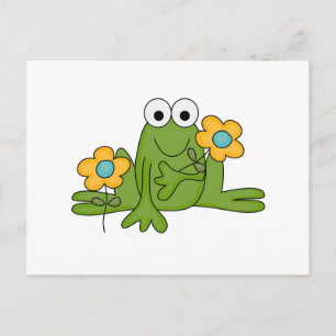 Blumen-Frosch-Frosch Postkarte