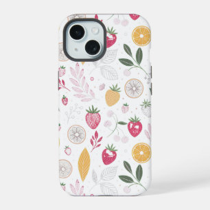 „Blumen-Frucht-Muster iPhone / iPad-Hülle“ 15 Hülle