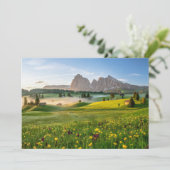 Blumen | Frühjahrsalpe di Siusi Langkofel Dankeskarte (Stehend Vorderseite)
