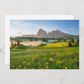 Blumen | Frühjahrsalpe di Siusi Langkofel Dankeskarte (Vorne/Hinten)