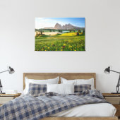 Blumen | Frühjahrsalpe di Siusi Langkofel Leinwanddruck (Insitu (Schlafzimmer))