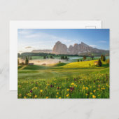 Blumen | Frühjahrsalpe di Siusi Langkofel Postkarte (Vorne/Hinten)
