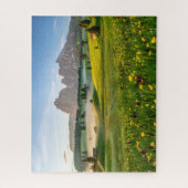 Blumen | Frühjahrsalpe di Siusi Langkofel Puzzle (Vertikal)