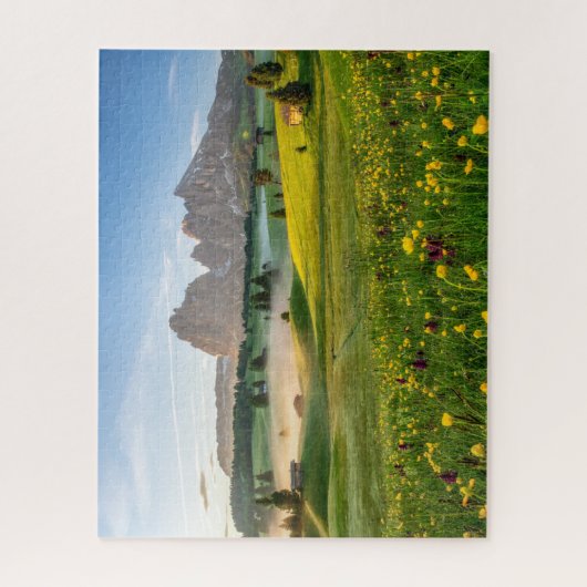 Blumen | Frühjahrsalpe di Siusi Langkofel Puzzle (Vertikal)