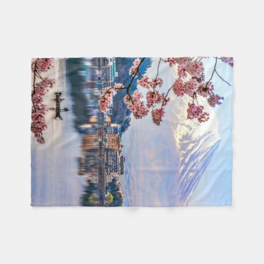 Blumen | Frühjahrskirsche blüht Japan Fleecedecke (Vorderseite (Horizontal))