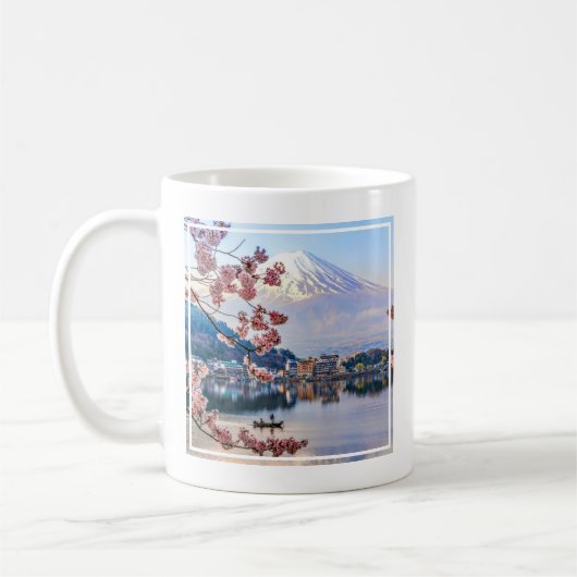 Blumen | Frühjahrskirsche blüht Japan Kaffeetasse (Links)
