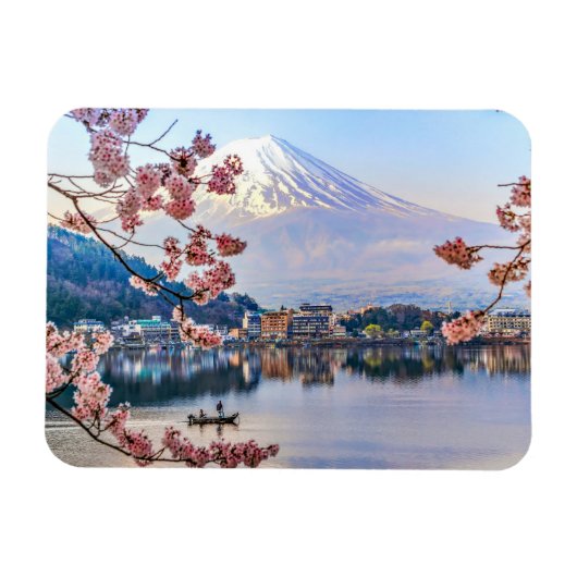 Blumen | Frühjahrskirsche blüht Japan Magnet (Horizontal)