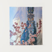 Blumen | Frühjahrskirsche blüht Japan Wandteppich (Vorderseite)
