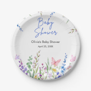 Blumen-Frühlings-Sommer-Wildblumen-Baby-Party Pappteller