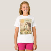 Blumen-/Frühlingshütte T-Shirt (Vorne ganz)