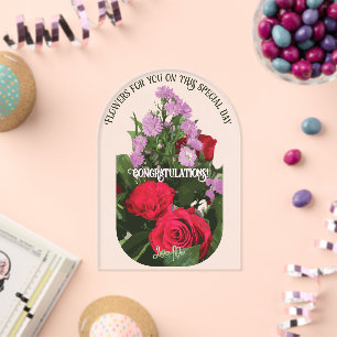 Blumen für dich - Gratulationskarte Acryleinladungen