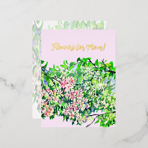 Blumen für die beste Mama! Folien-Feiertagspostkar Folien Feiertagspostkarte