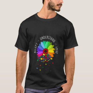 Blumen für Frauen zur Sensibilisierung für Autismu T-Shirt
