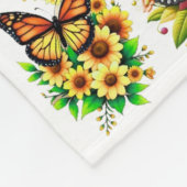 Blumen für freundliche, liebende Herzen Fleecedecke (Ecke)