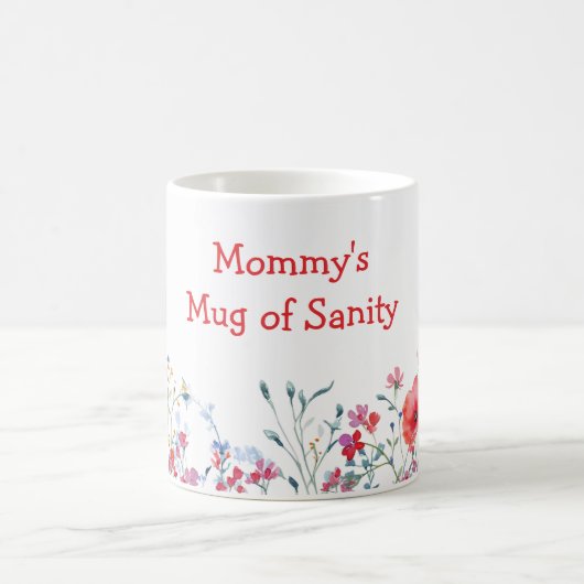 Blumen für Muttis Vernunft Wildblumen Muttertag Kaffeetasse (Mittel)