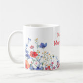 Blumen für Muttis Vernunft Wildblumen Muttertag Kaffeetasse (Links)