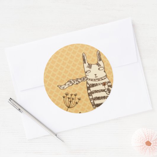 Blumen für Sie Runder Aufkleber (Umschlag)