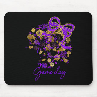 Blumen-Fußball-Spiel-Tag Mädchen-Team Srit Lila Mousepad