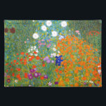 Blumen-Garten durch Vintages Blumen Gustav-Klimt Stofftischset<br><div class="desc">Bauerngarten/Vintage Kunst des Blumen-Gartens/des Hütten-Gartens gemalt im Jahre 1905 vom österreichischem Symbolist u. von Kunst Nouveau Künstler Gustav Klimt (1862-1918)</div>