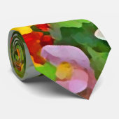 Blumen-Garten färbt abstrakte Krawatte (Gerollt)