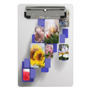 Blumen-Garten-Foto-Collagen-Klipp-Brett Mini Klemmbrett