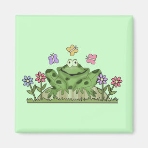 Blumen-Garten-Frosch-T - Shirts und Geschenke Magnet