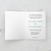 Blumen-Garten-Hochzeits-Foto-Einladung (Jade) Einladung (Innenseite)