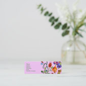 Blumen-Garten mein Traum Mini Visitenkarte (Stehend Vorderseite)