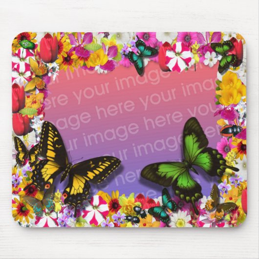 Blumen-Garten Mousepad (Vorne)