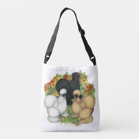 Blumen-Garten Silkies Tragetaschen Mit Langen Trägern (Rückseite)