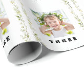 Blumen-Geburtstags-Geschenkpapier für Mädchen Geschenkpapier (Rolleneckpunkt)