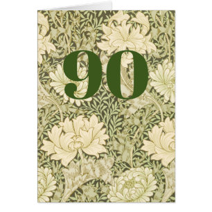 Blumen-Geburtstagskarte zum 90. gefaltet